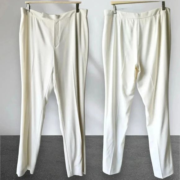 NEW Ralph Lauren Collection Seth Wool Crepe Tuxedo Pant in Lux Cream Size 14 - Picture 5 of 15